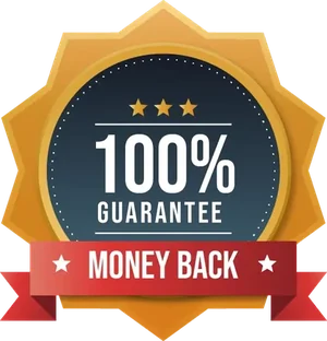 100 percent money back guarantee seal