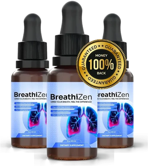 Three Breathizen bottles with a guarantee seal